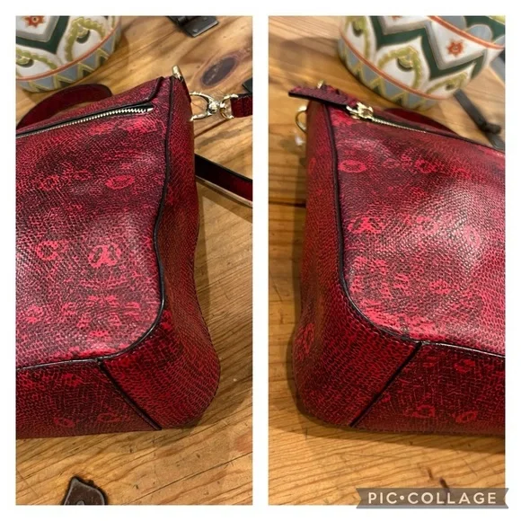 HENRI BENDEL NWOT The Whitney Lizard Messenger Bag w/ dust bag - Picture 9 of 16